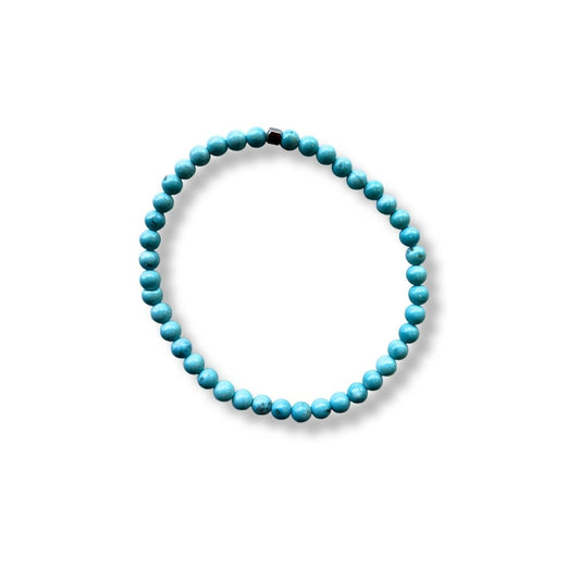 Pulsera de piedra natural Turquesa y acero inoxidable