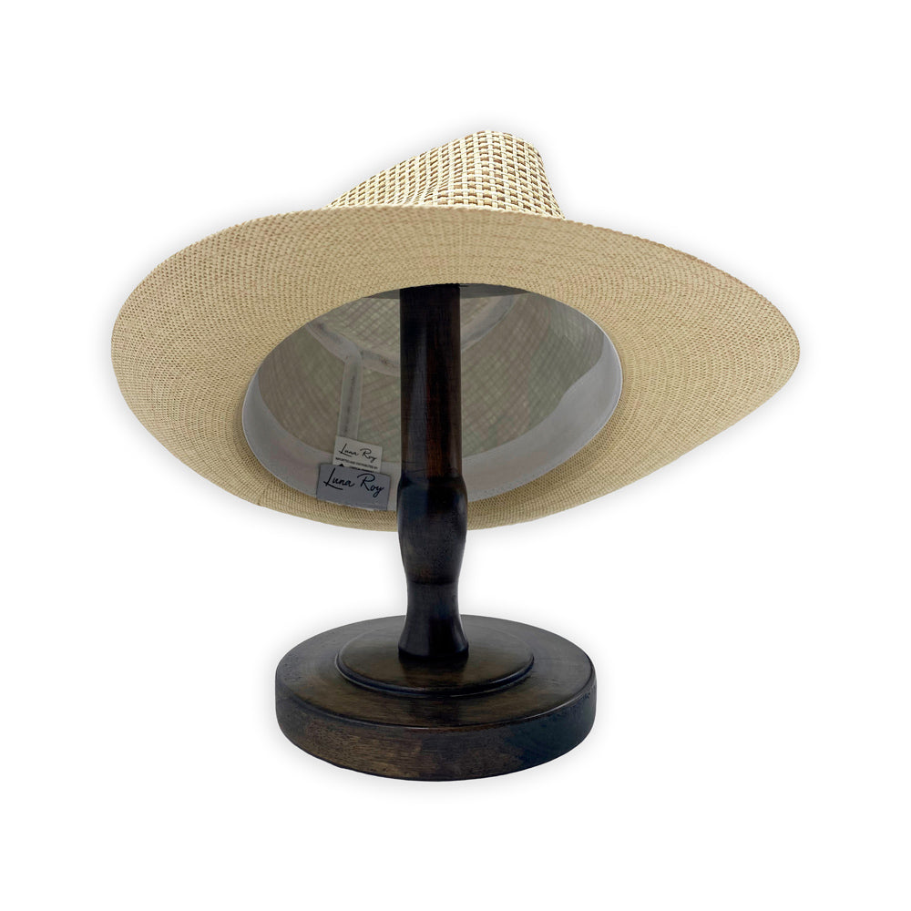 Sombrero de panamá fedora con cinto en varios colores