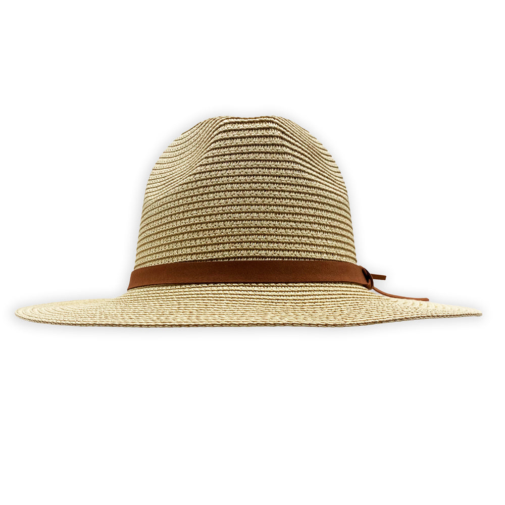Sombrero de panamá fedora con cinta de cuero en varios colores
