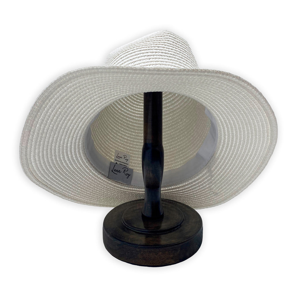 Sombrero de panamá fedora con cinta de cuero en varios colores