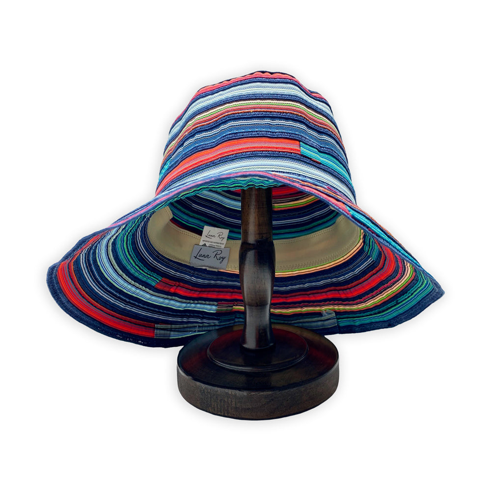 Sombrero tipo pescador de algodón multicolor