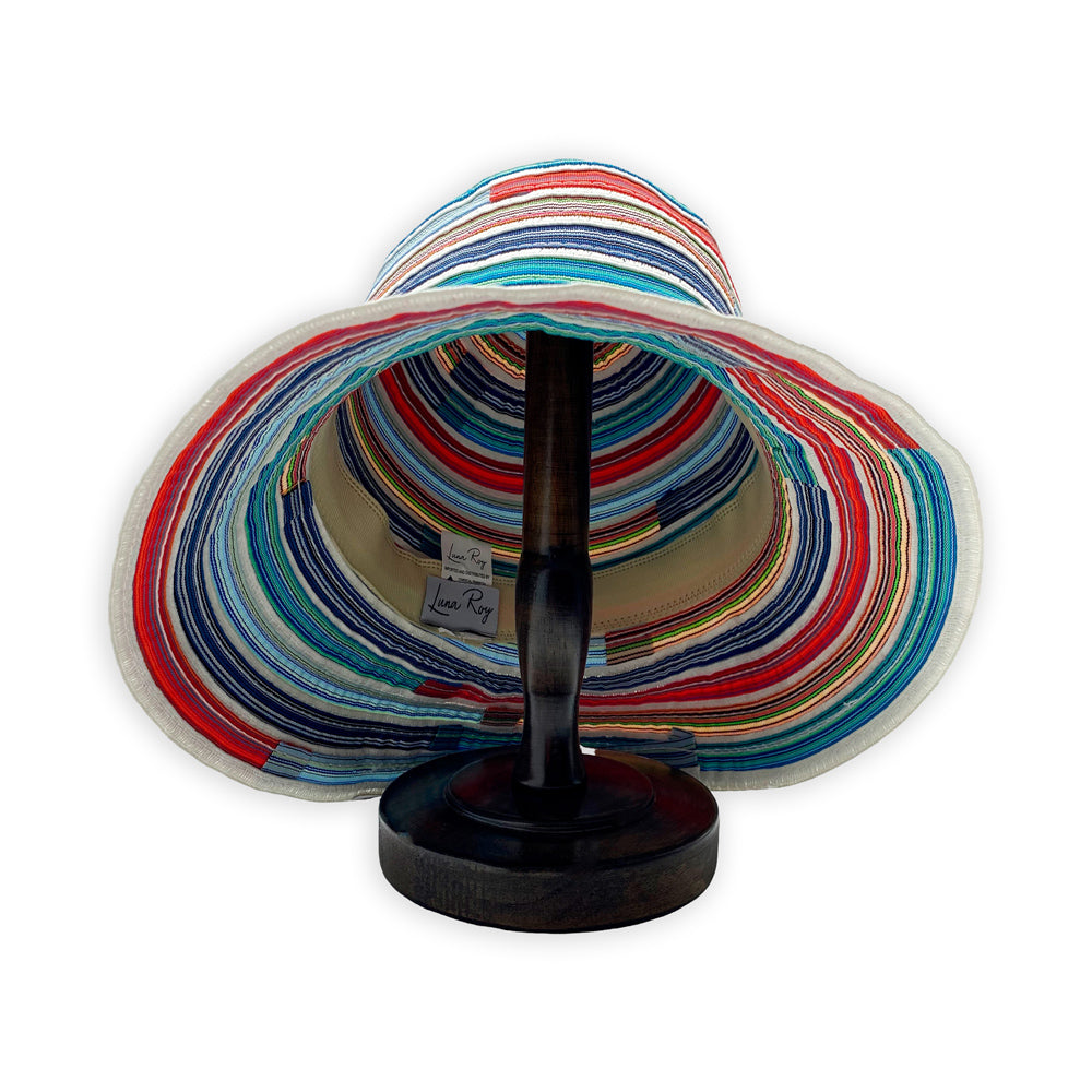 Sombrero tipo pescador de algodón multicolor