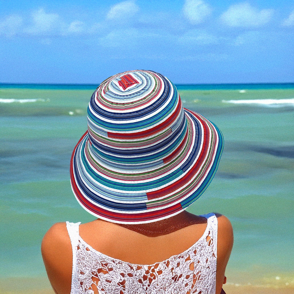 Sombrero tipo pescador de algodón multicolor