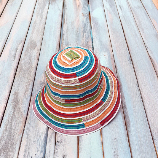 Sombrero tipo pescador de algodón multicolor