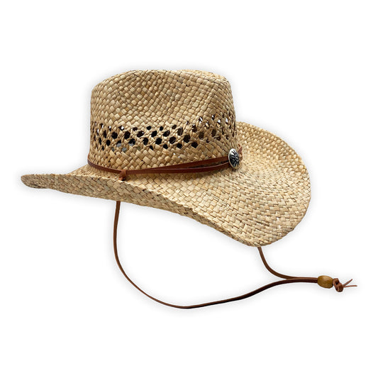 Sombrero ajustable Cowboy de paja natural