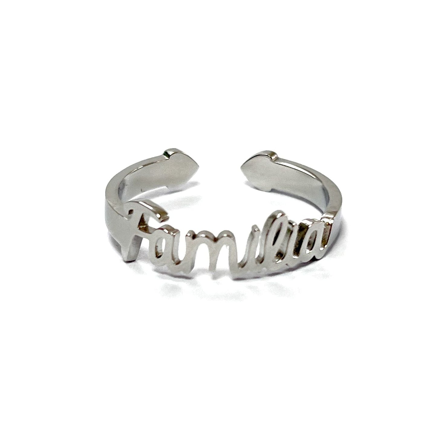 Anillo FAMILIA, ajustable, de acero inoxidable
