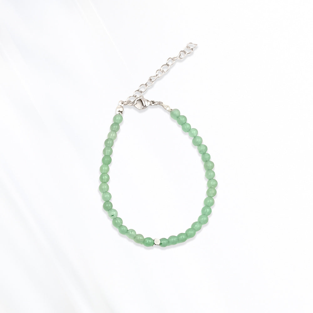 Pulsera de piedra natural Aventurina y acero inoxidable