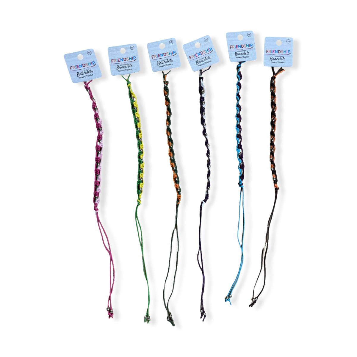 Pulseras Friendship, pack de 6. Modelo nudos y piedras 16