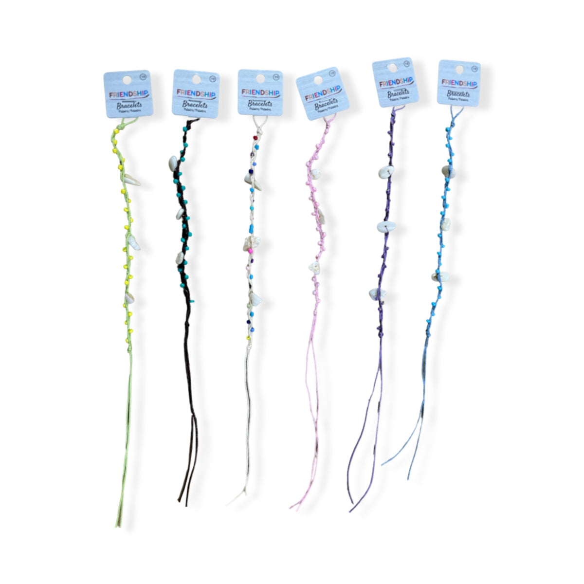 Pulseras Friendship, pack de 6. Modelo nudos y conchas 19