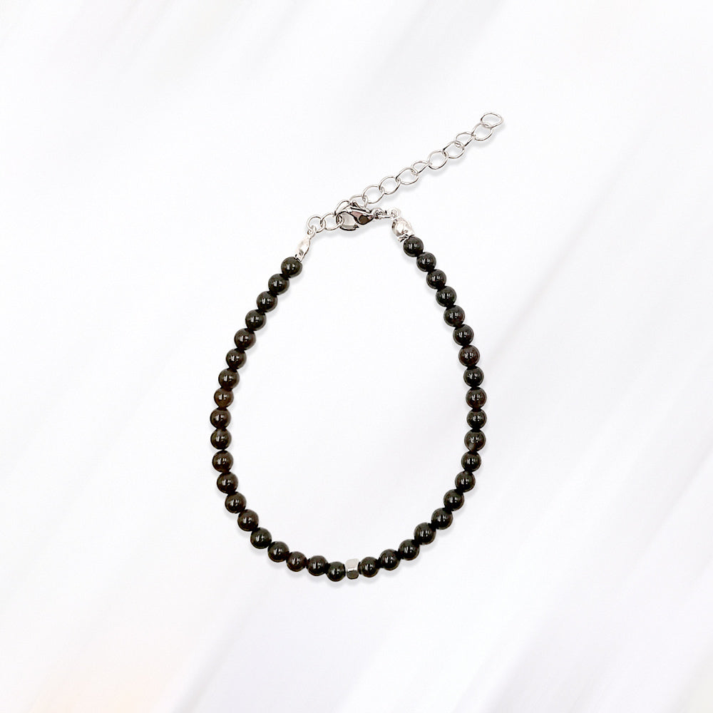 Pulsera de piedra natural Onyx y acero inoxidable