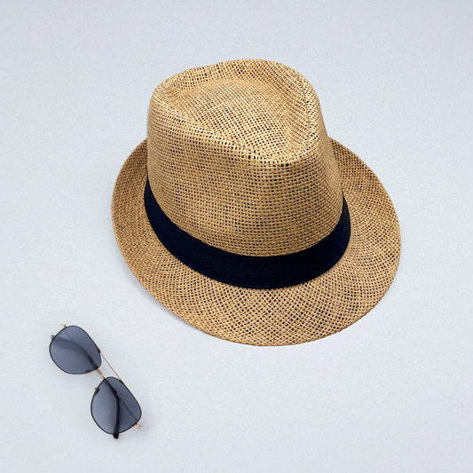 Sombrero de panamá fedora con cinta en varios colores