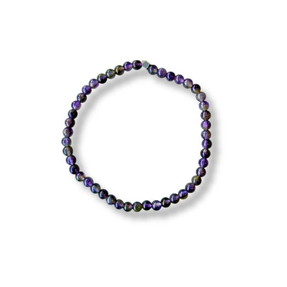 Pulsera de piedra natural Amatista y acero inoxidable