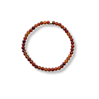 Pulsera de piedra natural Cornalina y acero inoxidable