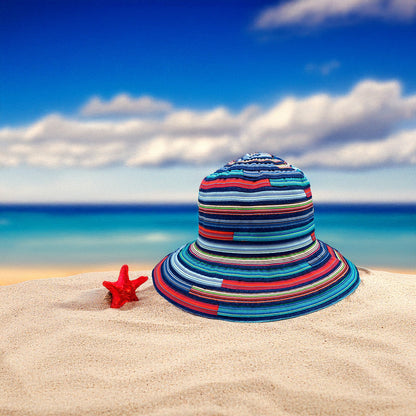 Sombrero tipo pescador de algodón multicolor