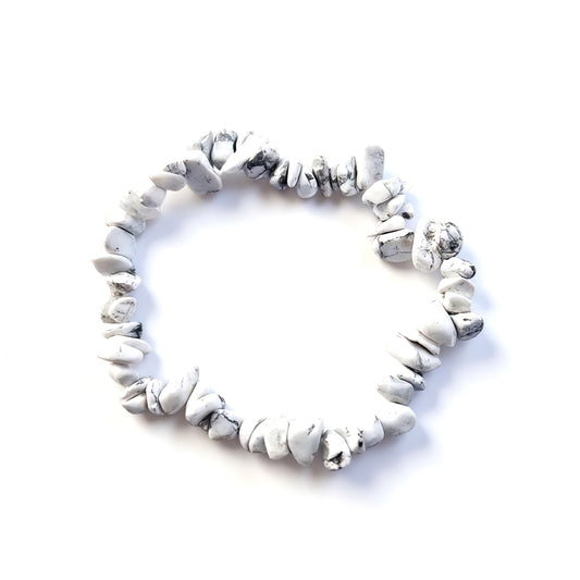 Pulsera Howlita blanca de piedras naturales