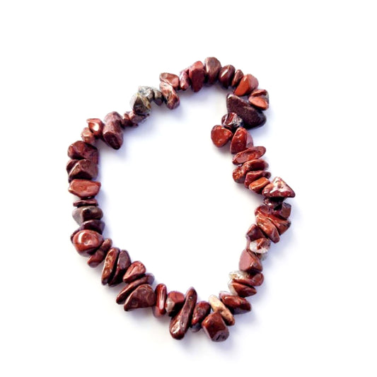 Pulsera Jaspe rojo de piedras naturales