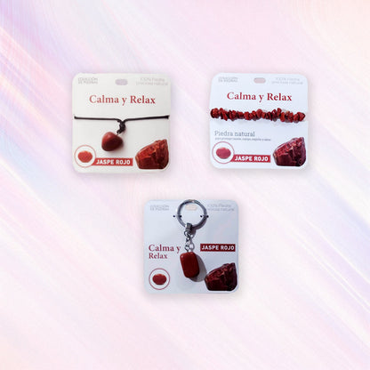 Mind Souls piedra Jaspe Rojo Calma y Relax